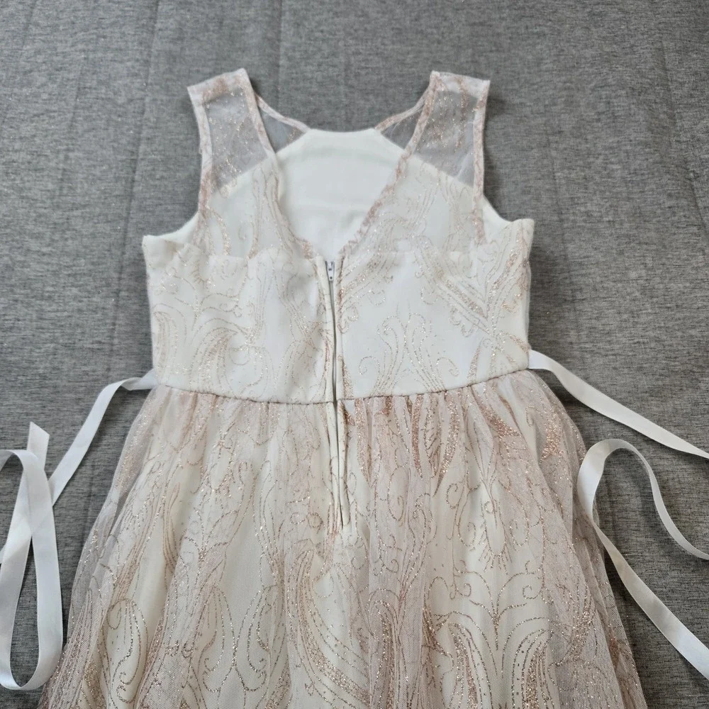 Rare Editions Girl's Dress Lined Tulle Skirt Jeweled Waist Holiday Nutcracker 12